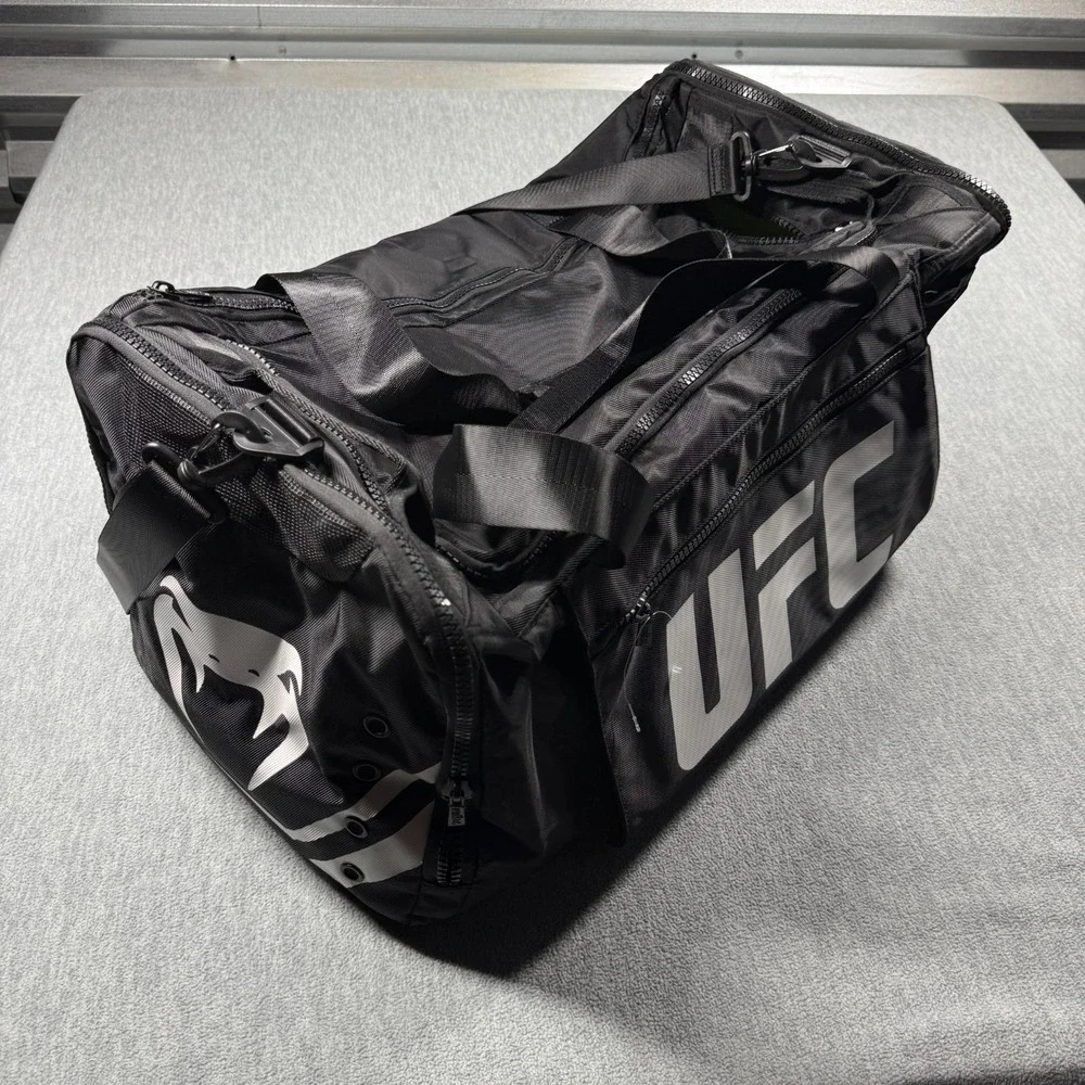 Venum UFC Gym Bag Duffle Black One Size Sports Gear Training Backpack